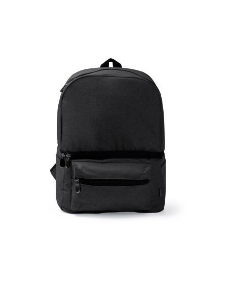 Promotional picnic cooler backpack in black