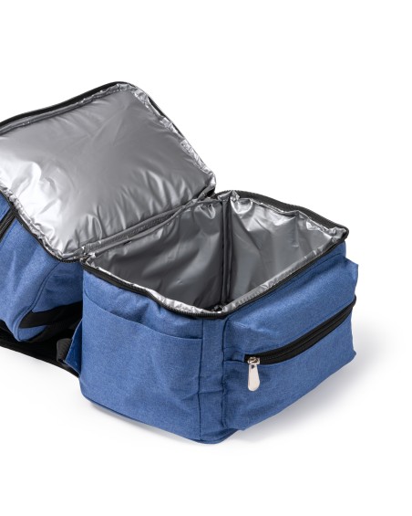 Interior detail of the customizable SOLOY insulated backpack