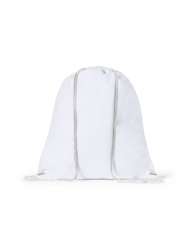 Hera customizable drawstring backpack in white