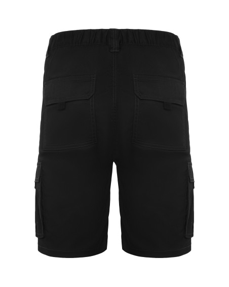 rear view of black work shorts