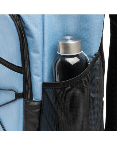 View of the side pocket of the SAKRA cooler backpack
