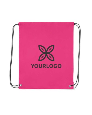 Sac à dos fuchsia à cordon – idéal pour le merchandising