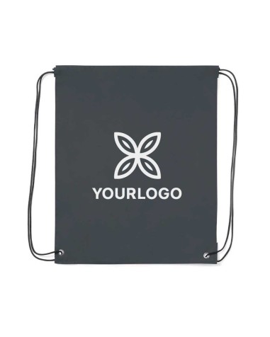 Sac à dos en polyester gris 210T pour sérigraphie promotionnelle