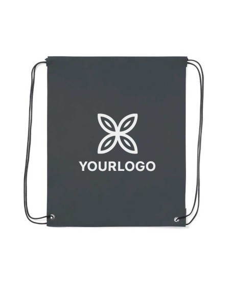 Gray 210T polyester backpack for promotional screen printing