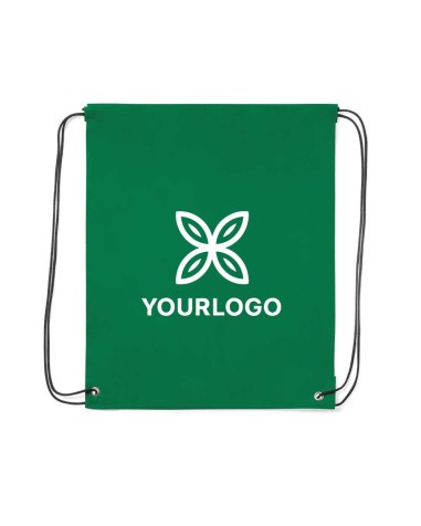Mochila de cuerdas verde personalizable con tu logo