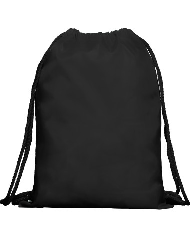 customizable black drawstring sports backpack
