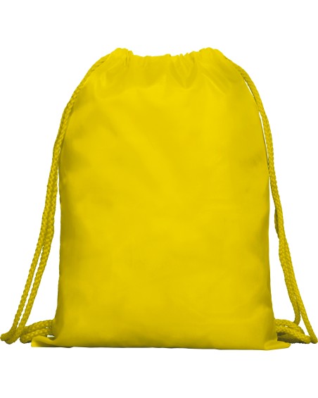 motxilla esportiva groga amb cordons personalitzable