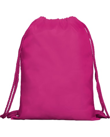 customizable fuchsia drawstring backpack
