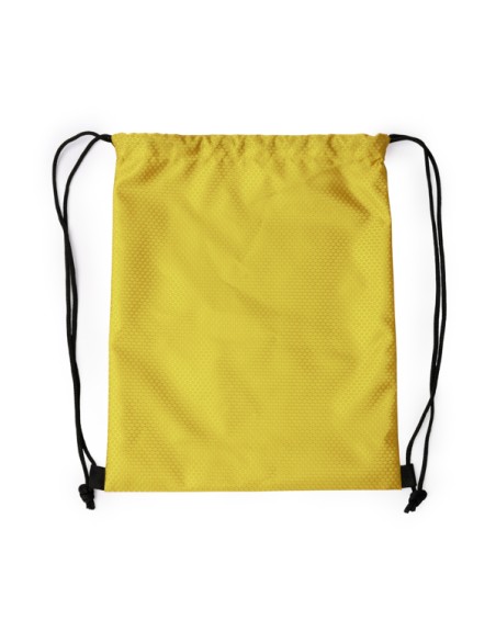 Personalized lightweight backpack ideal for trade shows and marketing in yellow