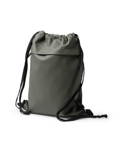 customizable LU leather drawstring backpack