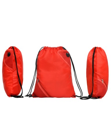 detailed view of the customizable Cuanca gymsack backpack with logo