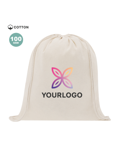 Bolsa gymsack de algodón personalizada a todo color