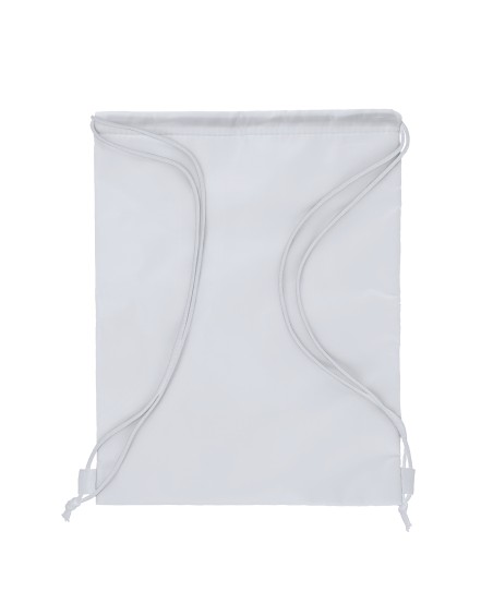 mochila nevera de cordones de color blanco