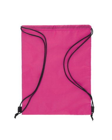mochila nevera de cordones de color fúcsia