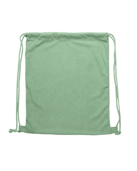 green promotional drawstring backpack