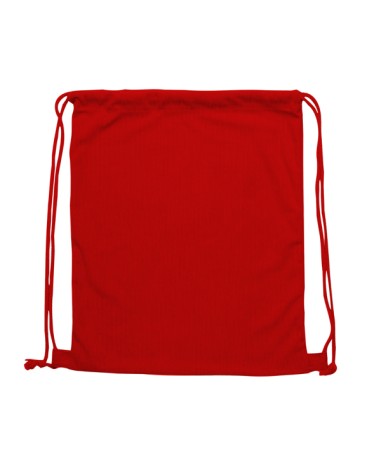 personalized red drawstring backpack