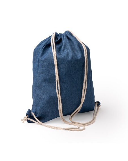 sac à dos personnalisé à cordon en denim recyclé