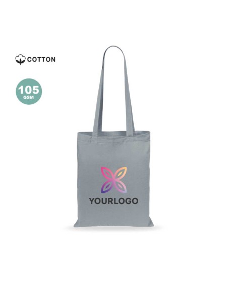 Geiser 100% cotton personalized tote bag with long handles