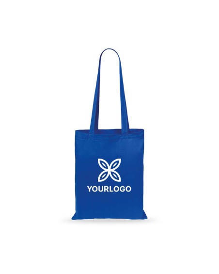 bolsa de algodón de color azul Geiser estampada con su logo