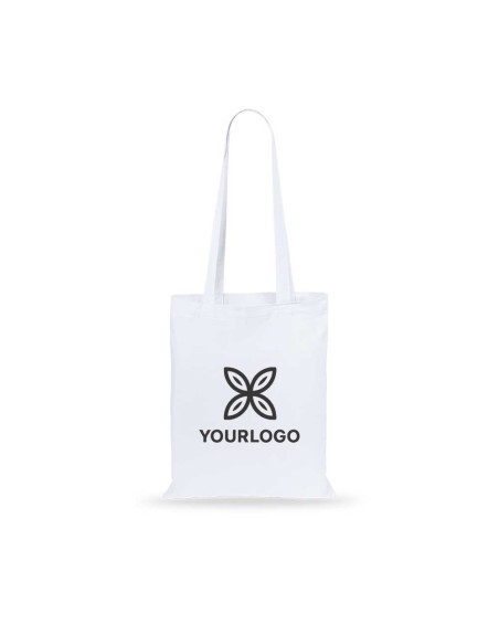 Customizable, economical white cotton bag for advertising
