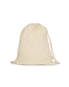 Organic cotton drawstring bag personalized with your logo 2