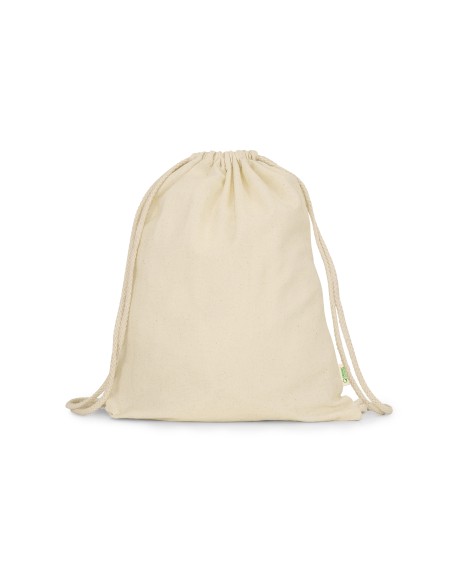 motxilla gymsack de cotó orgànic personalitzable per a publicitat