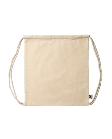 organic cotton gymsack drawstring backpack personalized merchandise