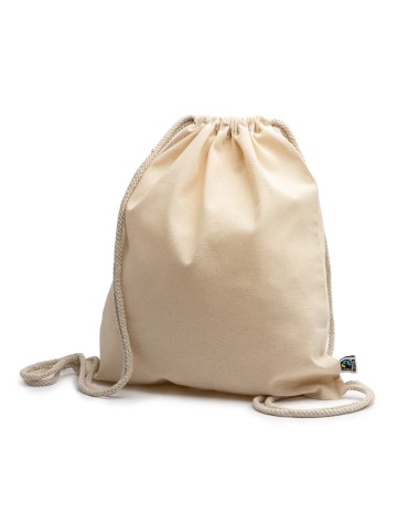 mochila de cuerdas tipo saco de algodón organico personalizable