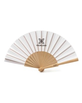 Ventilateur Milos en bois RPET recyclé et tissu, personnalisé 2