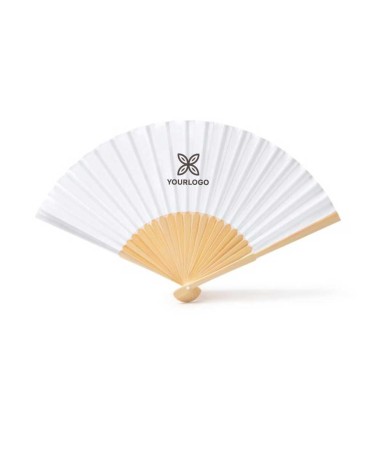 Front view of the personalized Lidia promotional fan