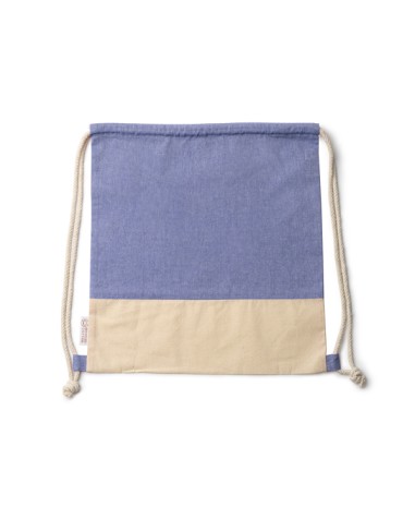 blue drawstring backpack to customize your logo