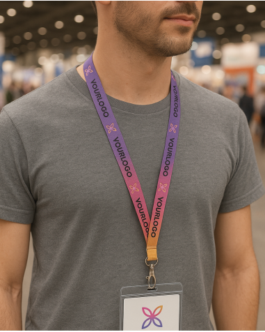 Identification tape for trade shows and events with your logo for advertising