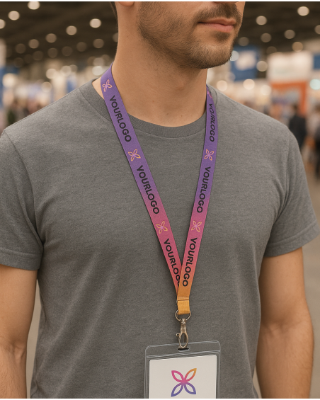 Identification tape for trade shows and events with your logo for advertising