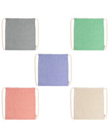 Available colors of the customizable recycled cotton rope backpack