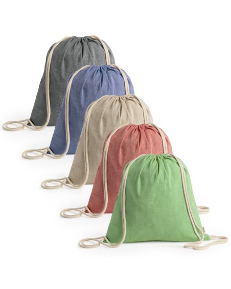Drawstring backpack made of recycled cotton, colors available