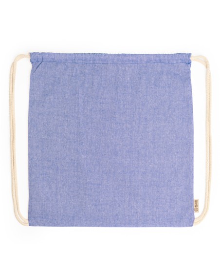 sac à dos bleu personnalisable avec cordon de serrage