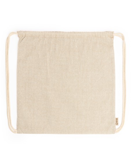 mochila de cordones personalizable beige