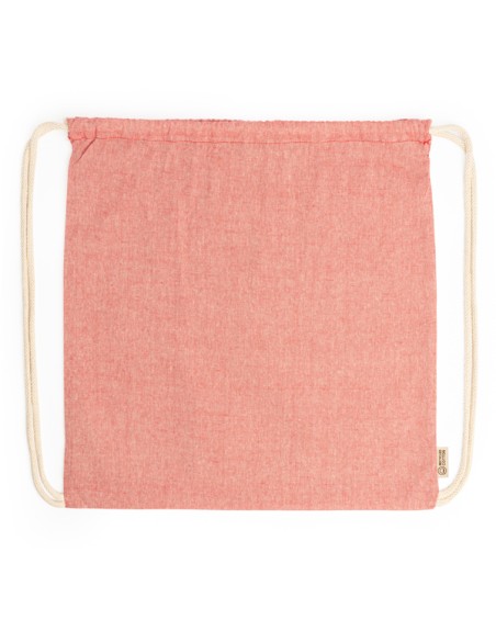 customizable red drawstring sack backpack