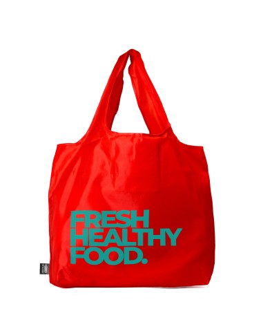 Sac shopping pliable en polyester recyclé, personnalisé à votre marque.