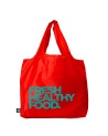 Sac shopping pliable en polyester recyclé, personnalisé à votre marque. Sac shopping pliable en polyester recyclé, personnalisé à votre marque.