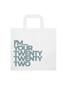 Personalized non-woven bag with short handles
