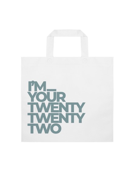 Personalized non-woven bag with short handles Personalized non-woven bag with short handles