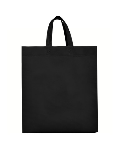 Sac non tissé personnalisable avec anses courtes noires Sac non tissé personnalisable avec anses courtes noires