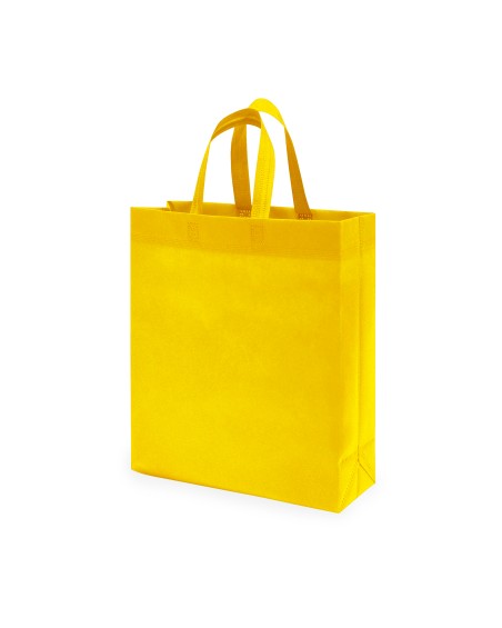 Bolsa de non-woven con fuelle y asas cortas, personalizable Bolsa de non-woven con fuelle y asas cortas, personalizable