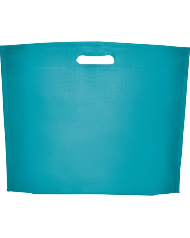 Bossa de material no teixit, amb nanses encunyades personalitzable de color blau clar