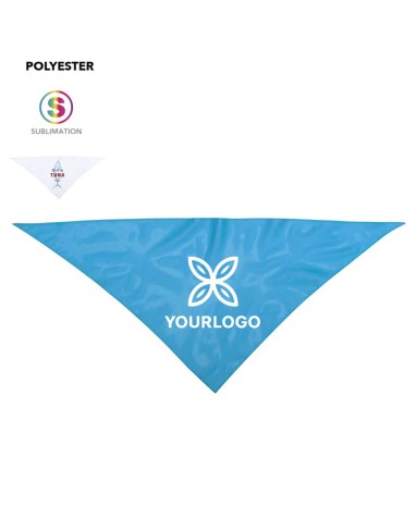 Printed polyester triangular scarf for popular festivals