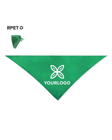 Recycled fabric scarf personalized with your logo for clubs and parties