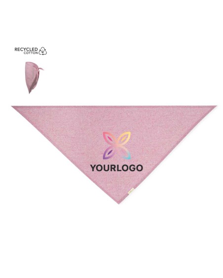 Customizable recycled cotton triangular scarf - Romin