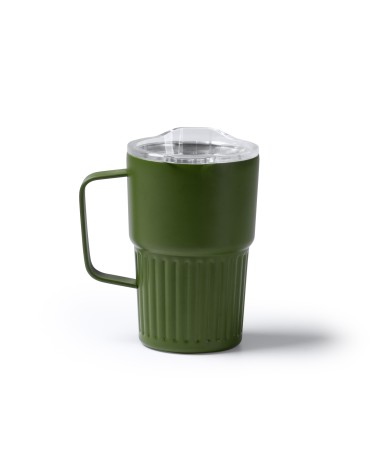 customizable military green steel mug