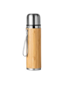 Stainless steel and bamboo thermos to personalize 2